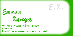 emese kanya business card